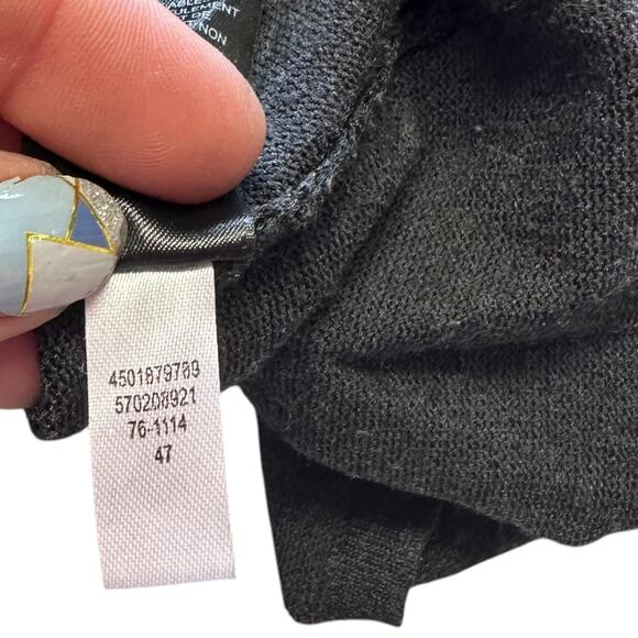 Womens Sweater Size Medium Gray Loose Cowl Neck - Picture 6 of 7